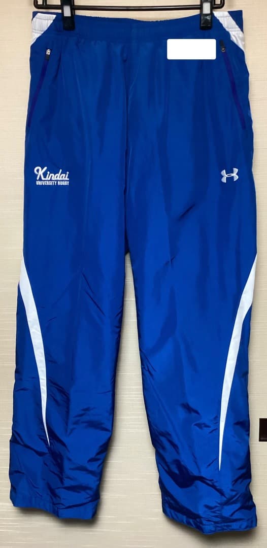 近畿大学ラグビー部　上L下XL ヤッケ上下　青　中古美品　アンダーアーマー　防寒