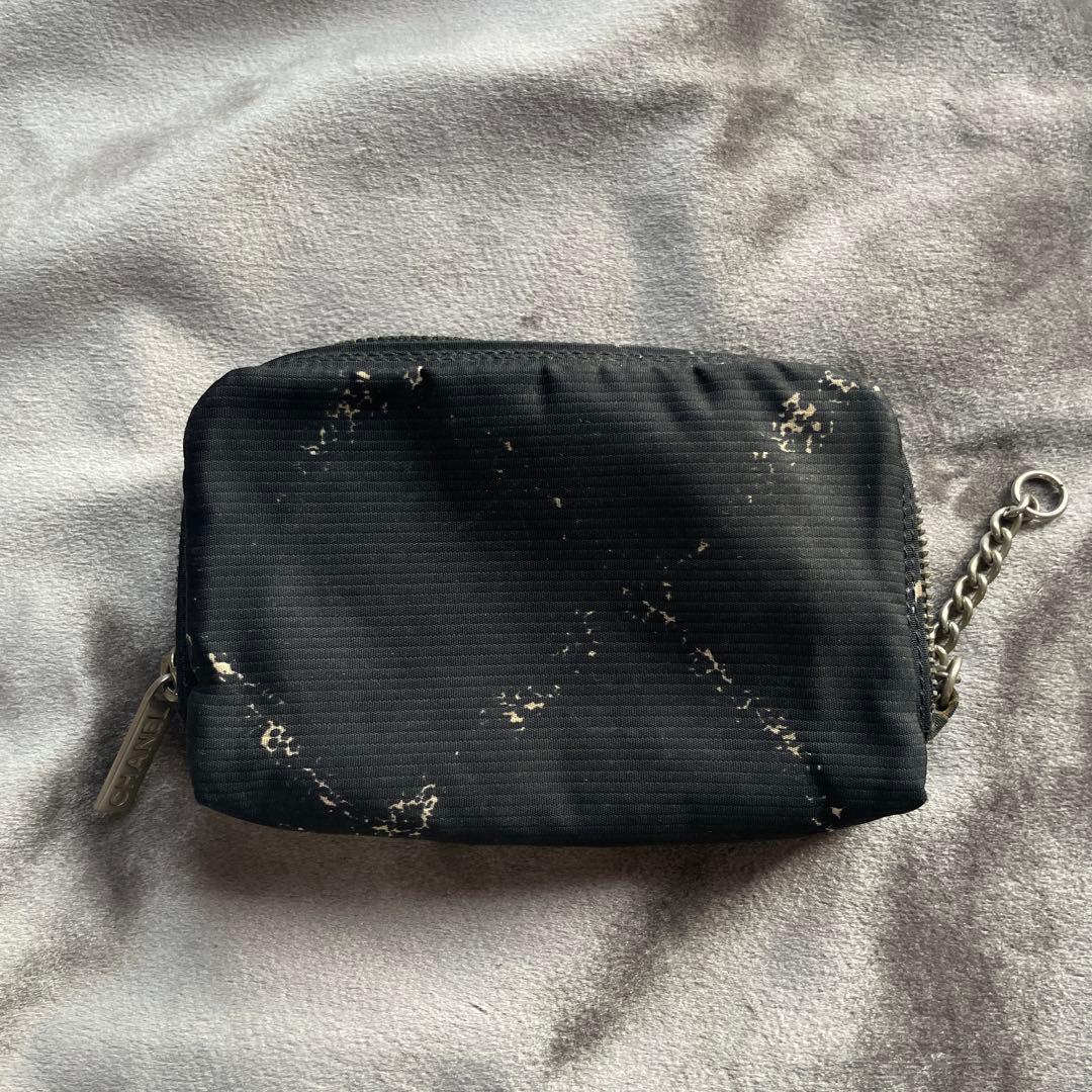 CHANEL 旧トラベルライン ナイロン ポーチ