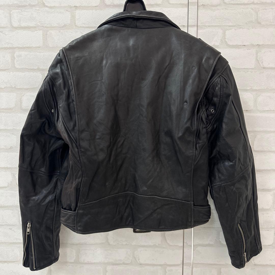 値下げ TIME & TIDE 牛革 レザー ダブル ライダース ジャケット L
