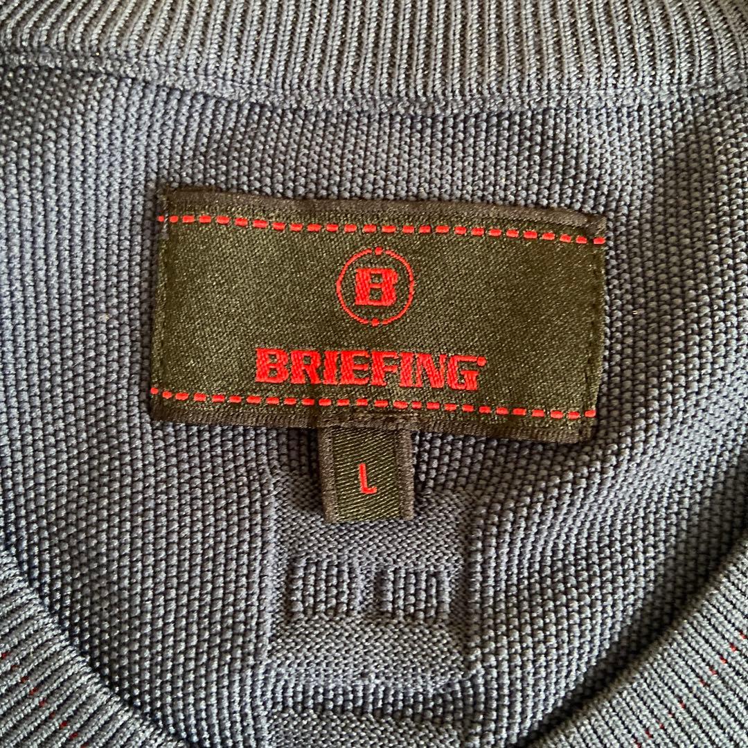 BRIEFING MEN'S WR CREWNECK KNIT L ネイビー