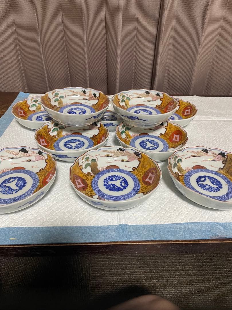 有田焼 伊万里焼 古伊万里 金彩 色絵 角皿　池盛皿