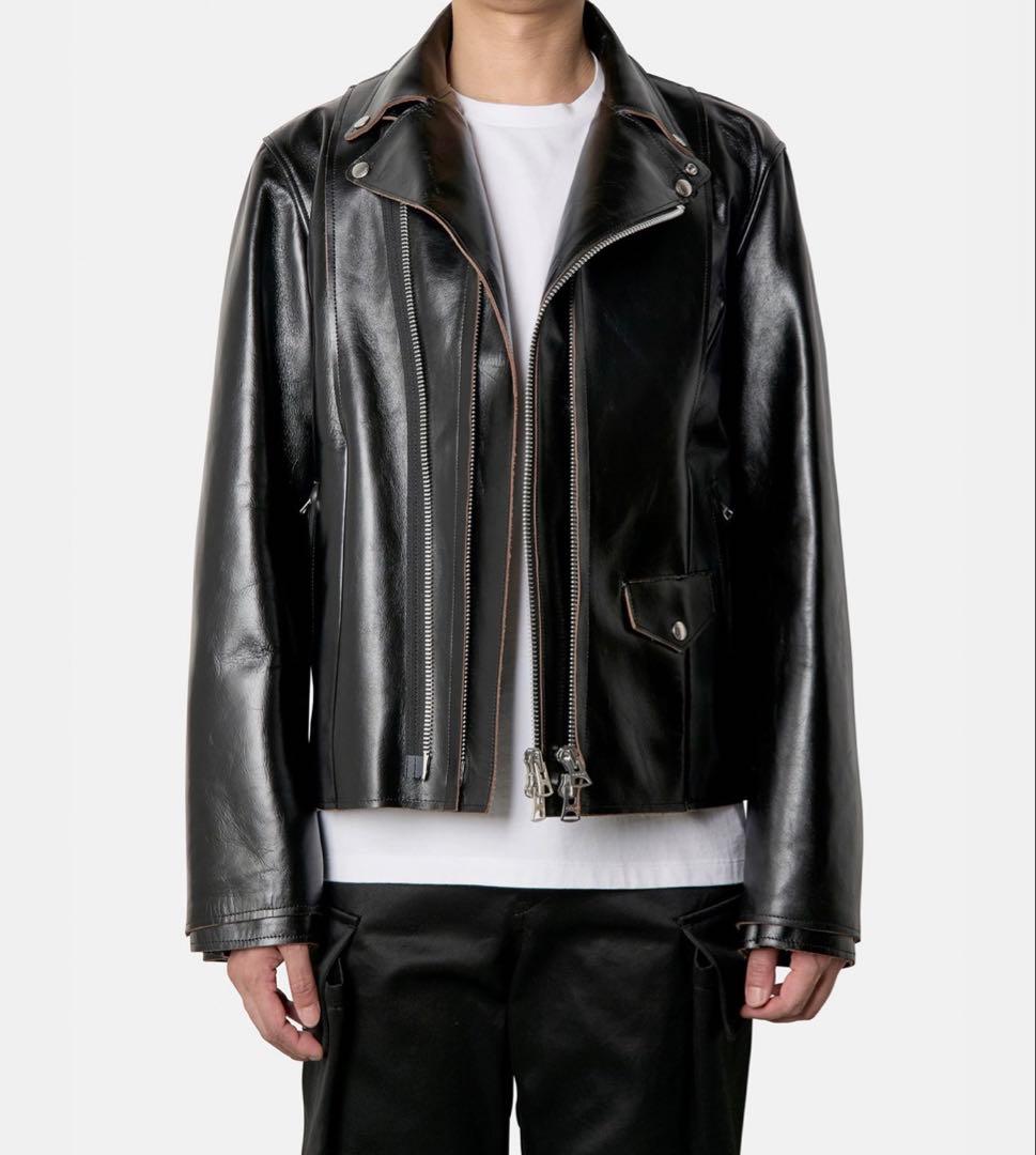 試着のみ SACAI サカイ ブラックレザーライダースジャケット サイズ3
