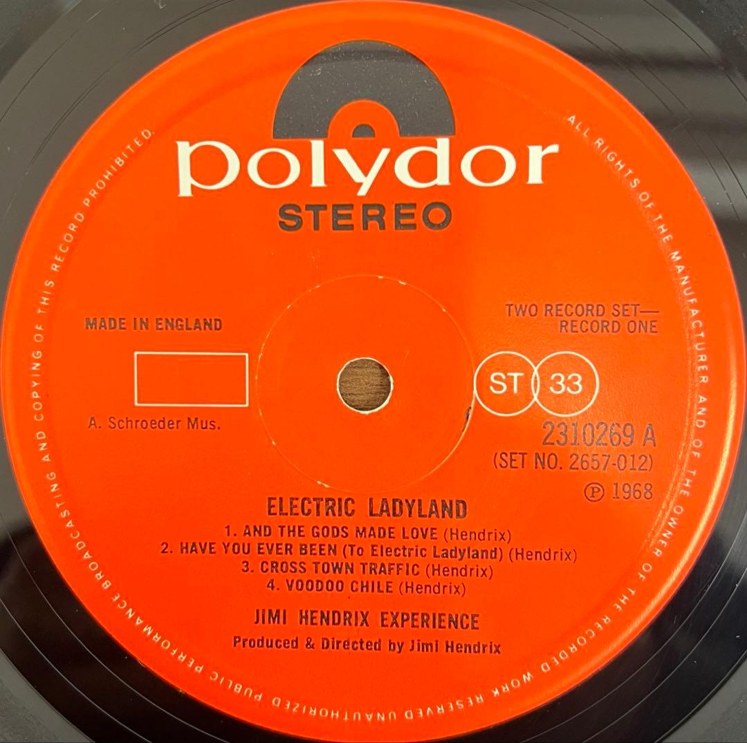 【2LP/UK盤】Jimi Hendrix Electric Ladyland