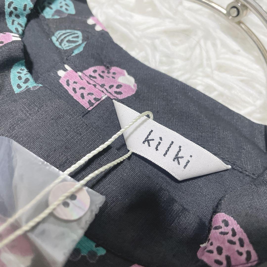 kilki 新品　シープフラワーワンピース　黒　花柄