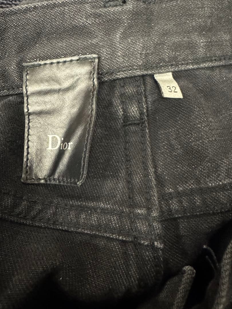 ブ*ン様 Dior Homme 07aw コーティング デニム ブラック　W32