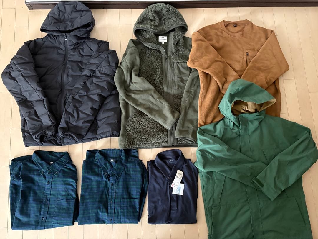 美品 ユニクロ UNIQLO パフテック フリース 7点セット サイズ全てＬ