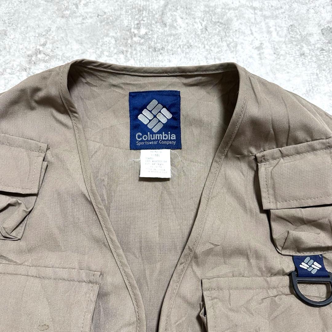 90's Columbia コロンビア フィッシングベスト 釣り 紺タグ