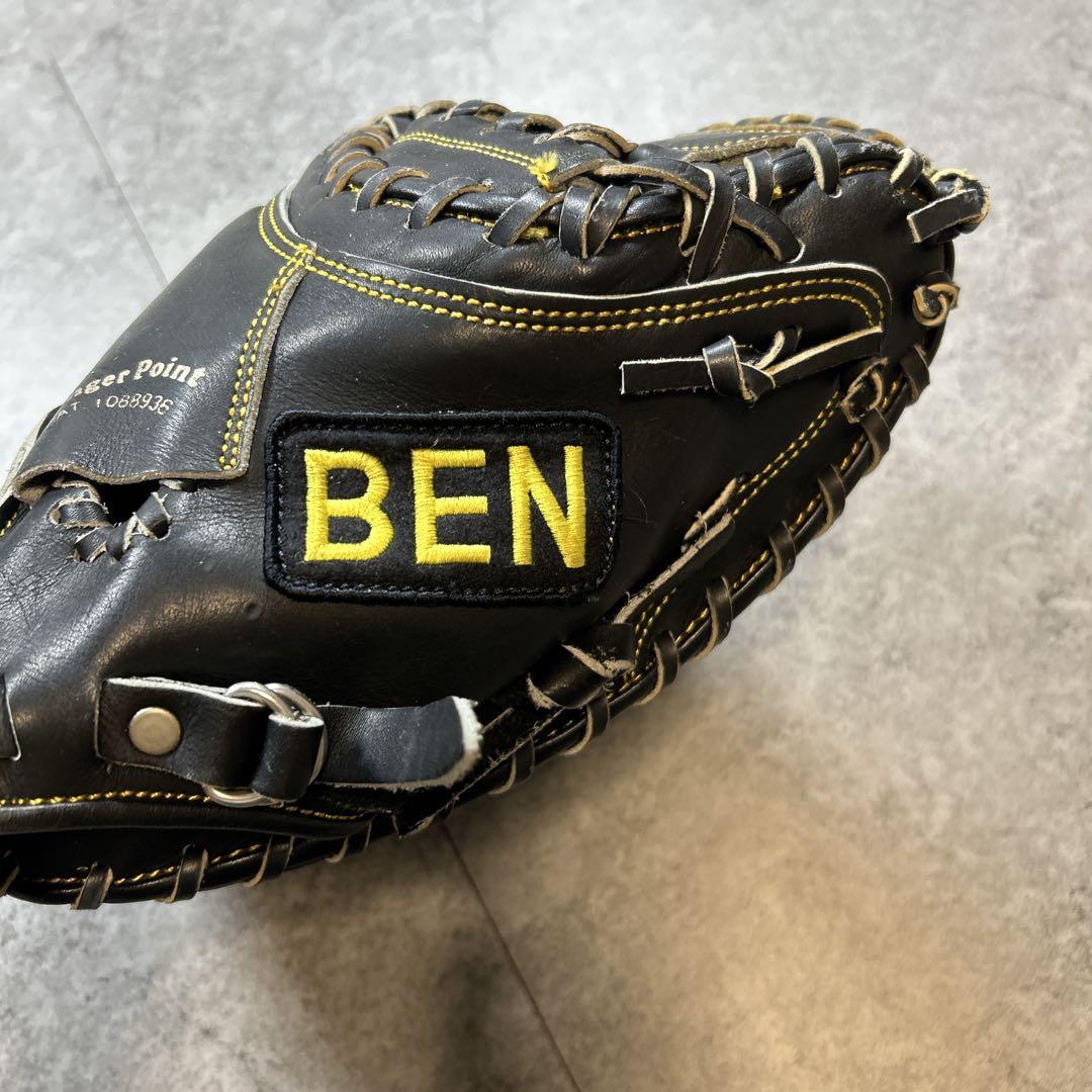 ほぼ新品【BEN】キャッチャーミット/硬式 プロモデル/グローブ　本革　日本製◎