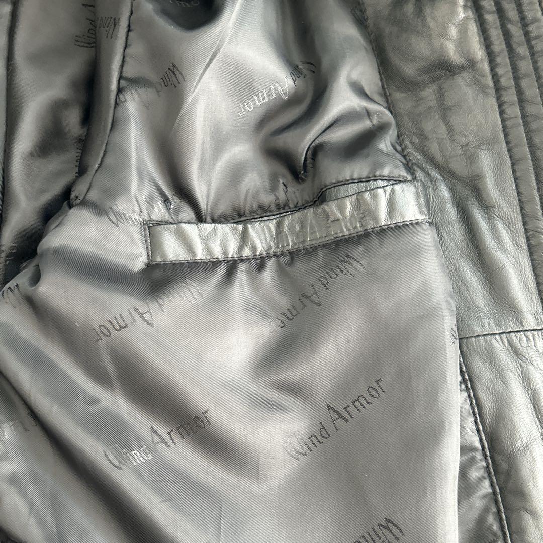美品　WIND ARMOR 本革　レザージャケット　羊革　ブラック　Mサイズ