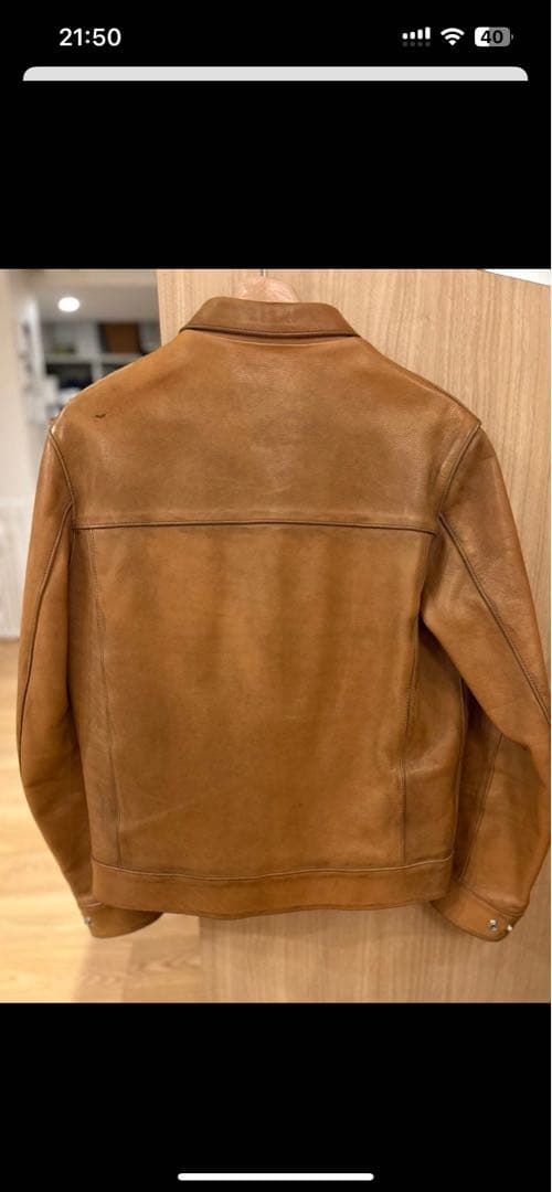 アディクトクローズ　グラナダジャケット　マスタード　キップレザー　Gジャンタイプ