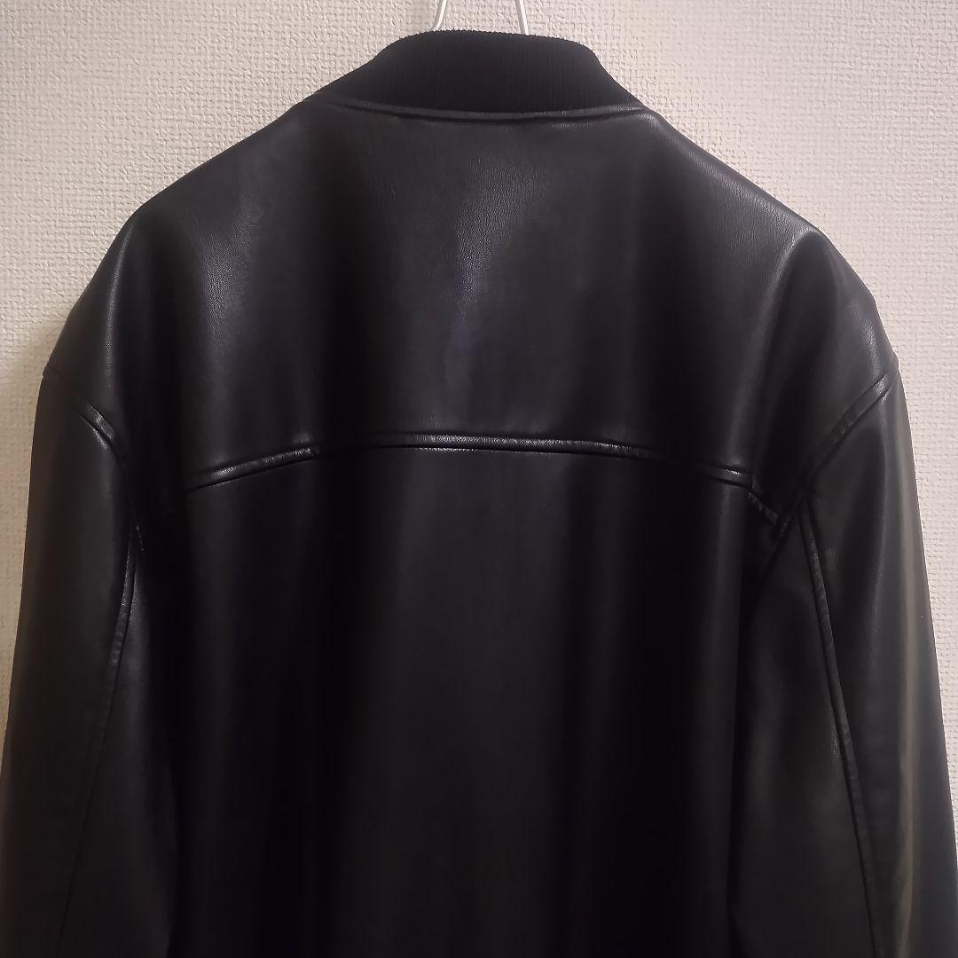 ZARA ザラ フェイクレザーブルゾン Lサイズ ブラック ボンバージャケット