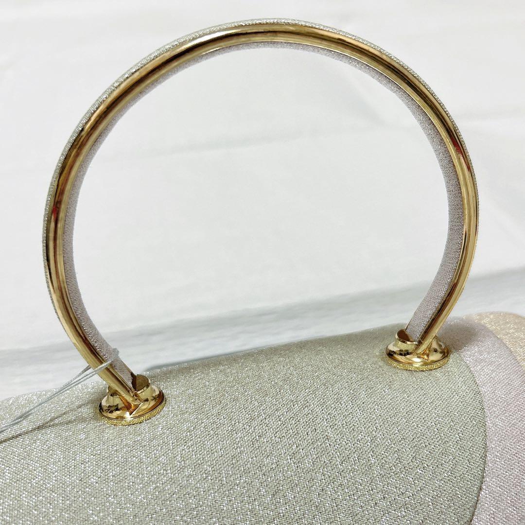 【専用】衿秀　和装バッグ　フォーマル　正絹　金糸　シャンパンゴールド系