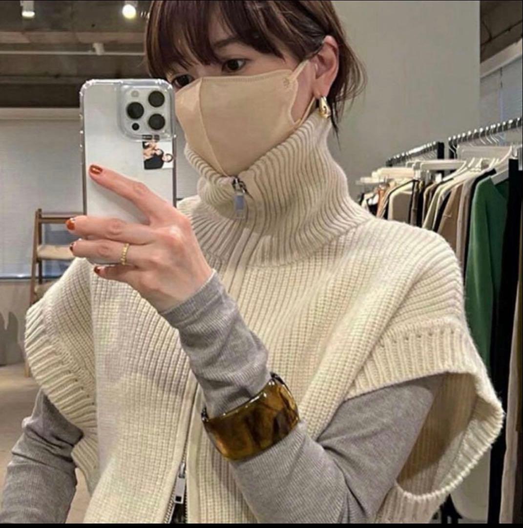 haruさん専用✴︎CLANE ZIP COLLAR KNIT VEST