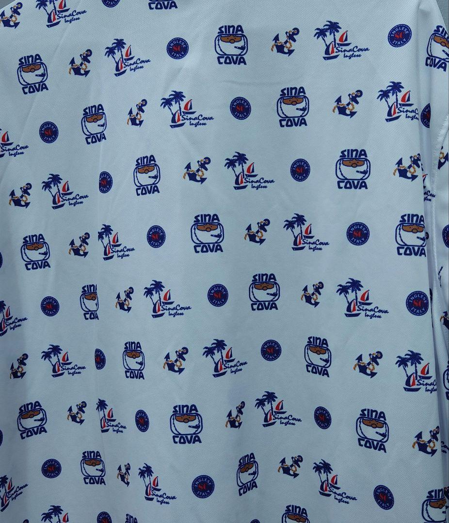 シナコバ　総柄　ポロシャツ　美品　SINA COVA　Lupo di Mare