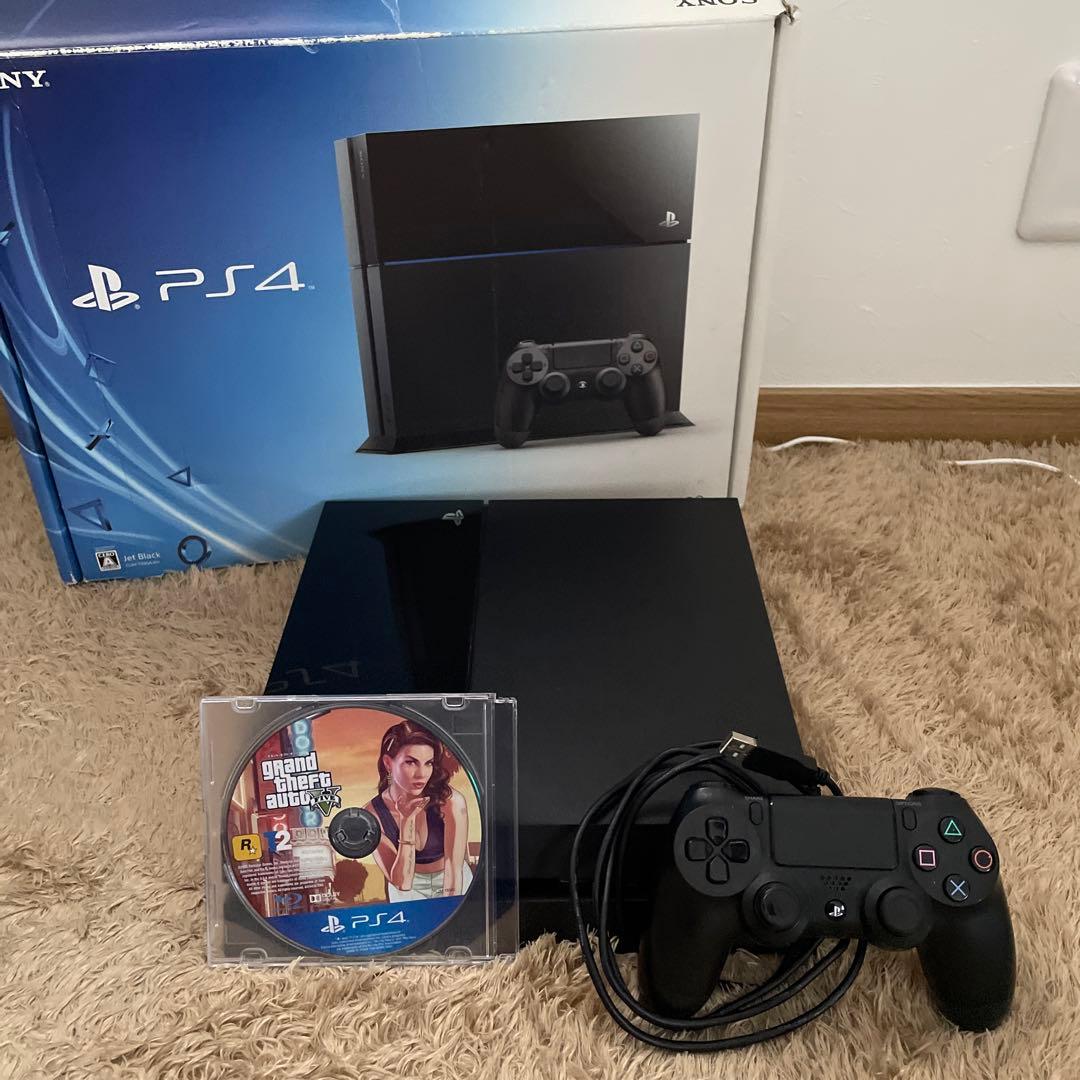PlayStation ps4 プレステ4 黒 ブラック 本体 2 ソフト付