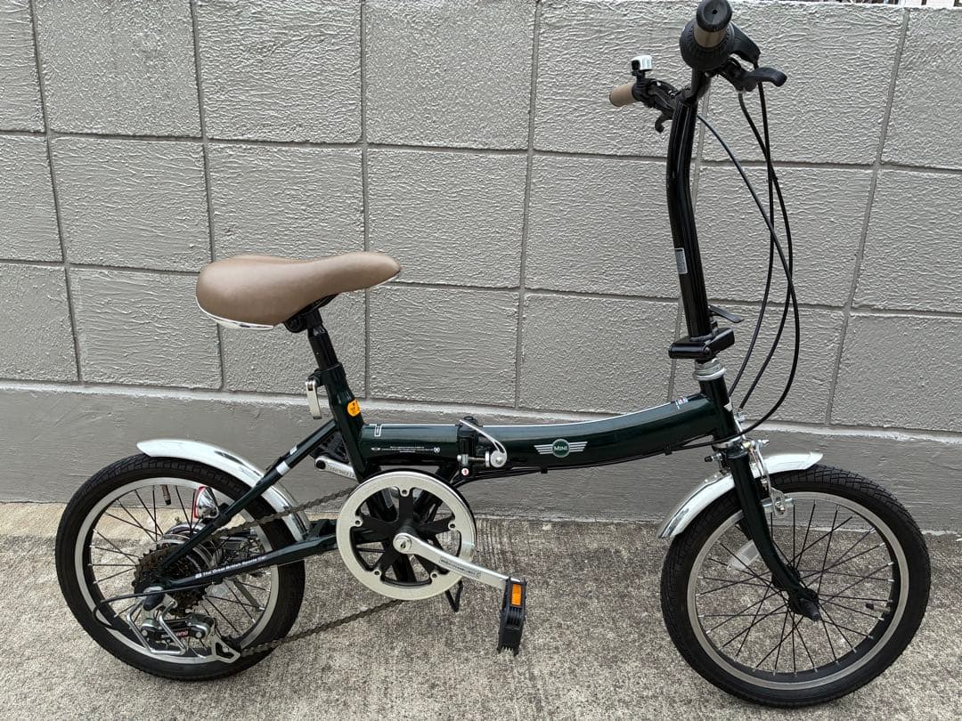 [MINIクーパー ]16インチ　折り畳み自転車　一部破損あり
