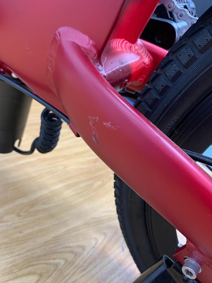 K★★972 VELMO 折りたたみ電動アシスト自転車 Q2 レッド 美品