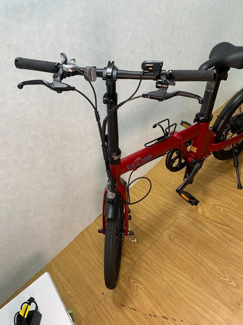 K★★972 VELMO 折りたたみ電動アシスト自転車 Q2 レッド 美品