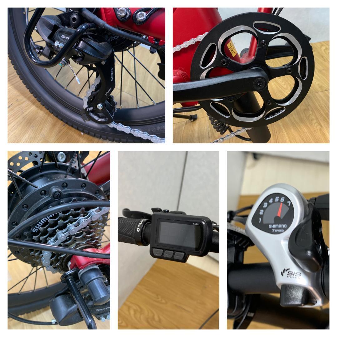 K★★972 VELMO 折りたたみ電動アシスト自転車 Q2 レッド 美品