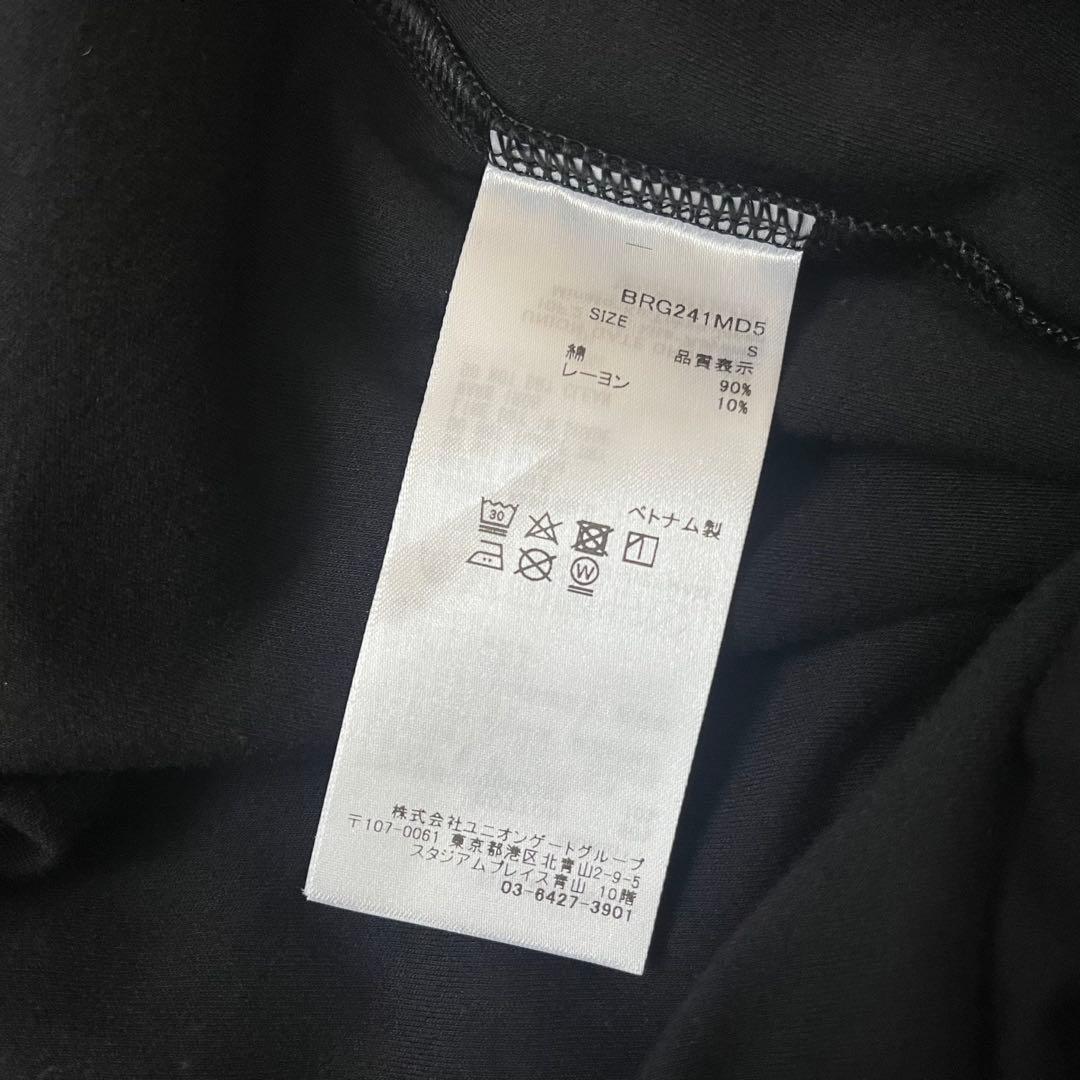 新品★23,100円 BRIEFING 黒ポロシャツバックロゴ 黒×白 メンズS