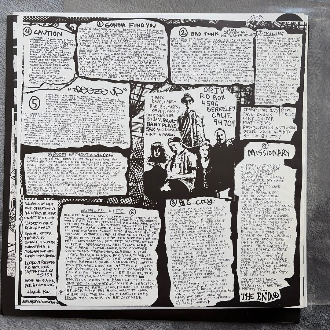 OPERATION IVY 希少盤　ENERGY レコード