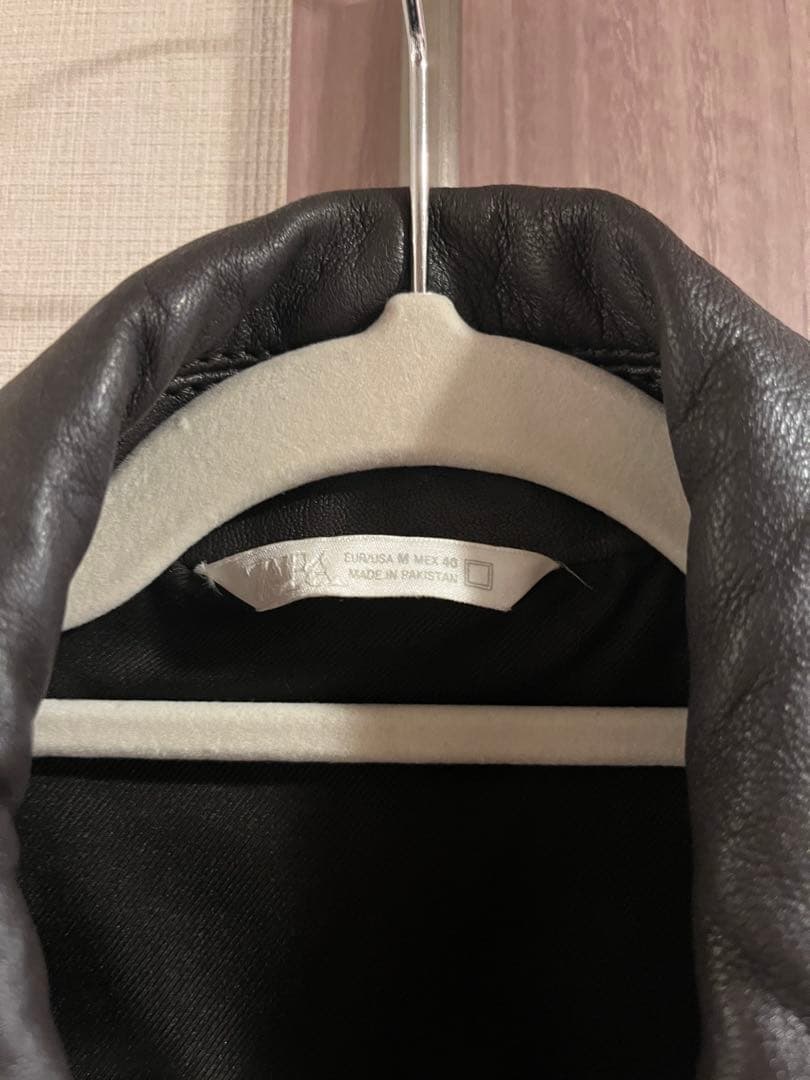 ZARA リラックスフィット レザーブルゾン M