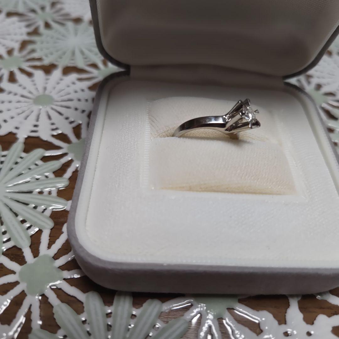 のみのま　最終お値下げ　ダイヤ立爪　PT900 ダイヤ 0.316 ct