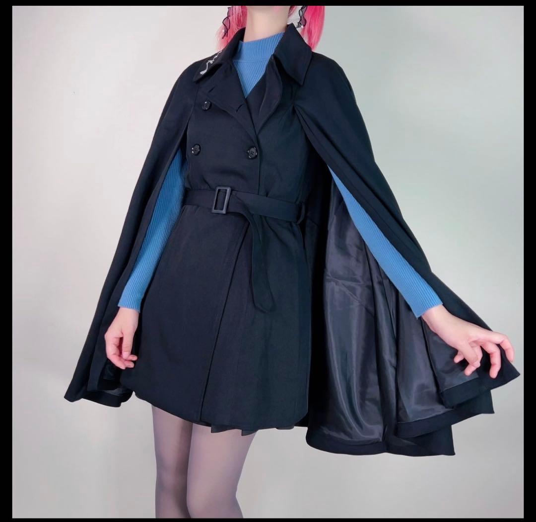 NIER CLOTHING ブラックケープコート