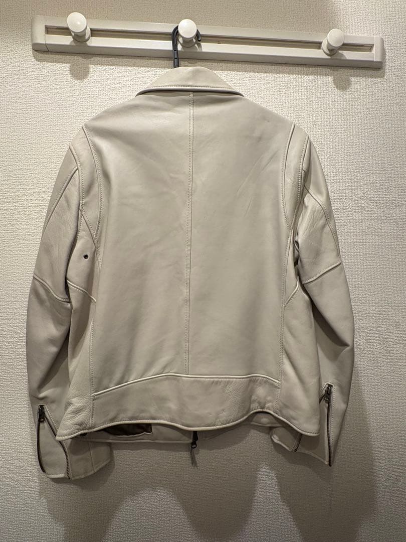 【#monkey time】 レザージャケット#白#メンズ