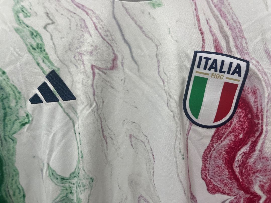 adidas イタリア代表 マーブルシャツ　Lサイズ