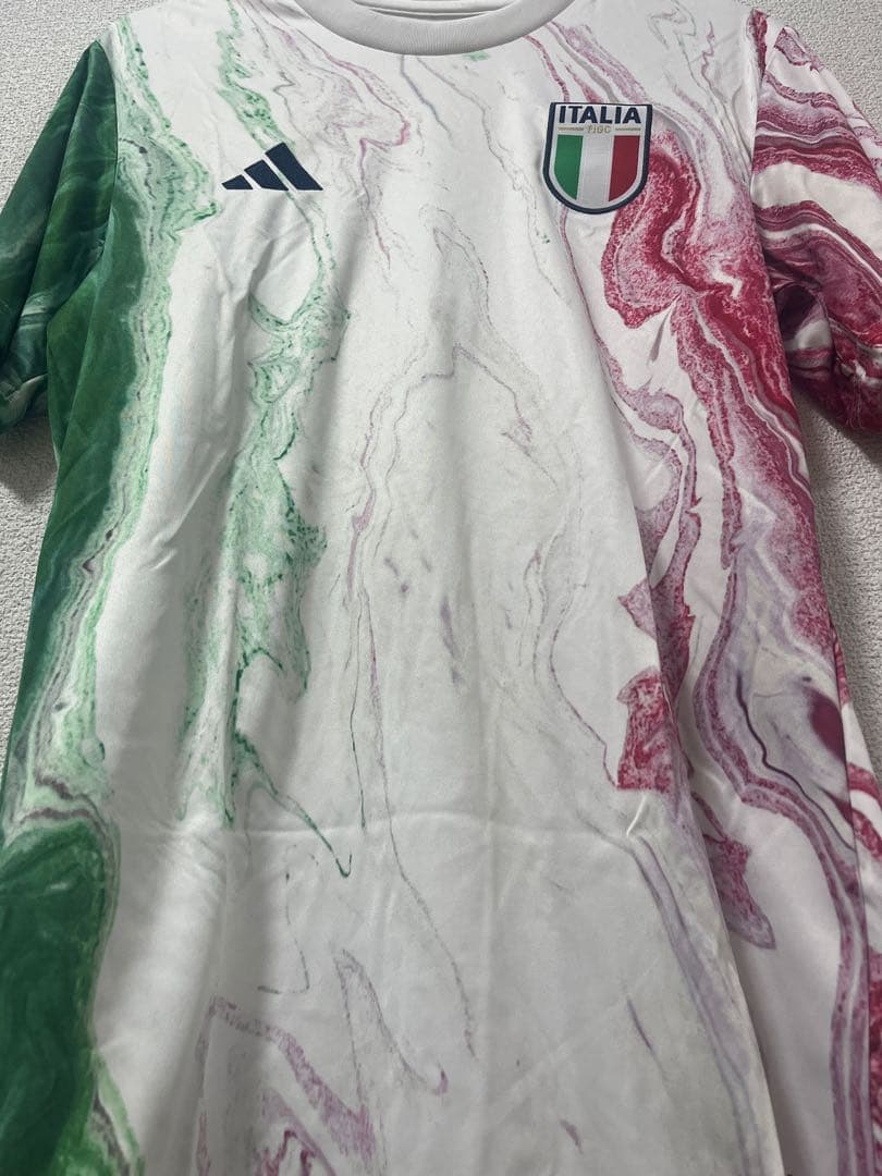 adidas イタリア代表 マーブルシャツ　Lサイズ