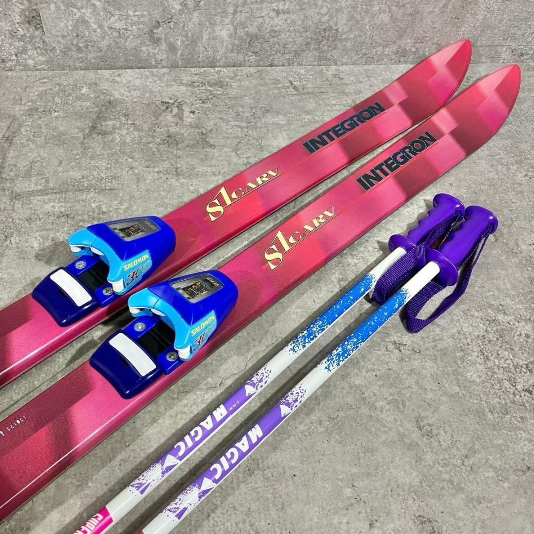 即乗り SALOMON INTEGRON 130 ジュニア スキー セット