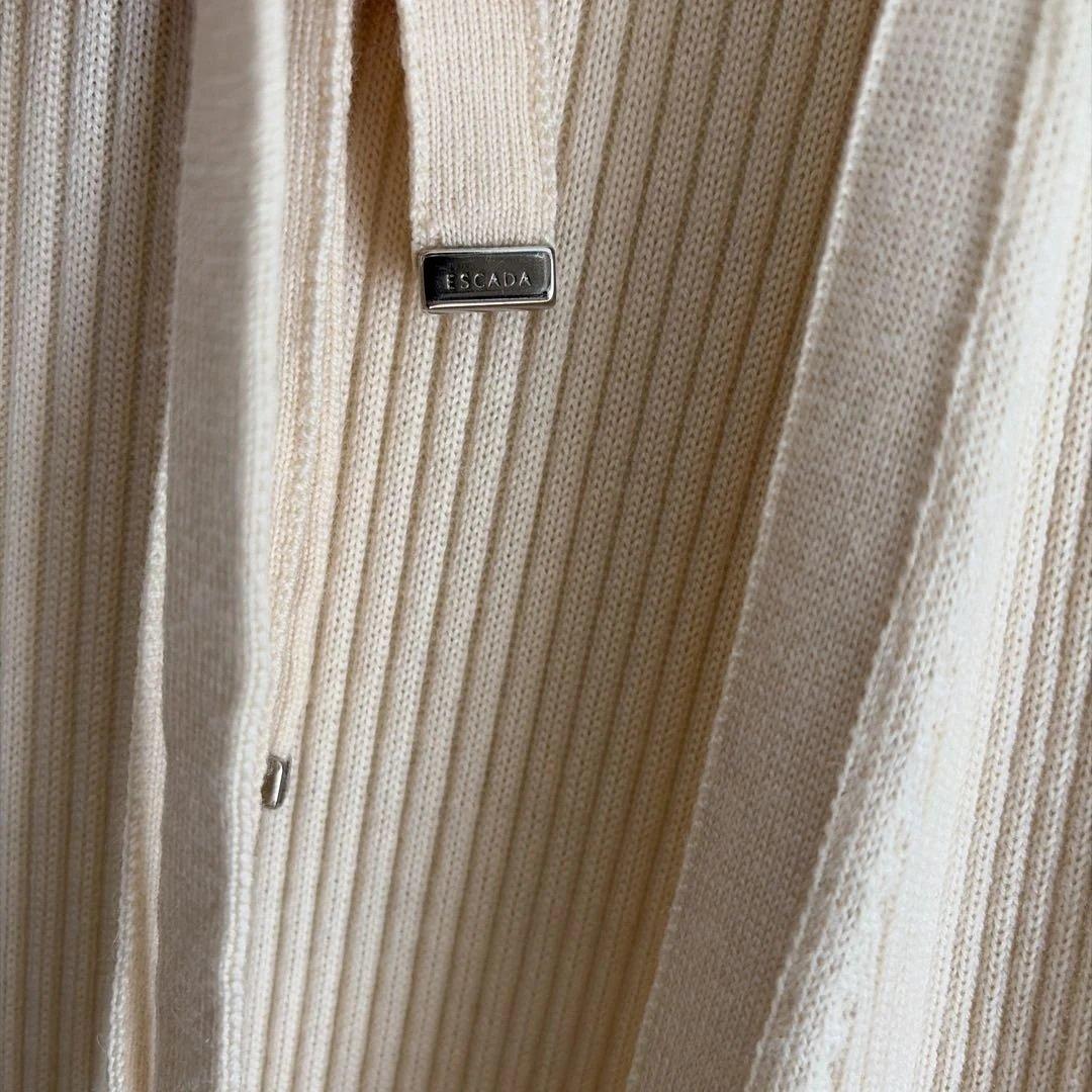 escada クリーム色 ニットロングワンピース　155/80A