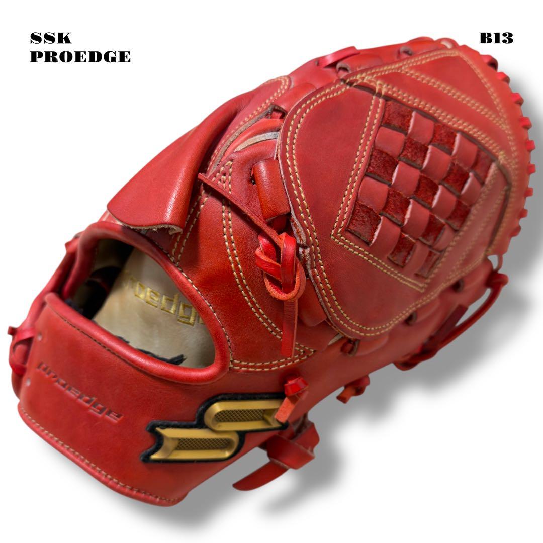 希少品！ SSK PROEDGE 軟式 野球 投手 グローブ グラブ レッド 赤