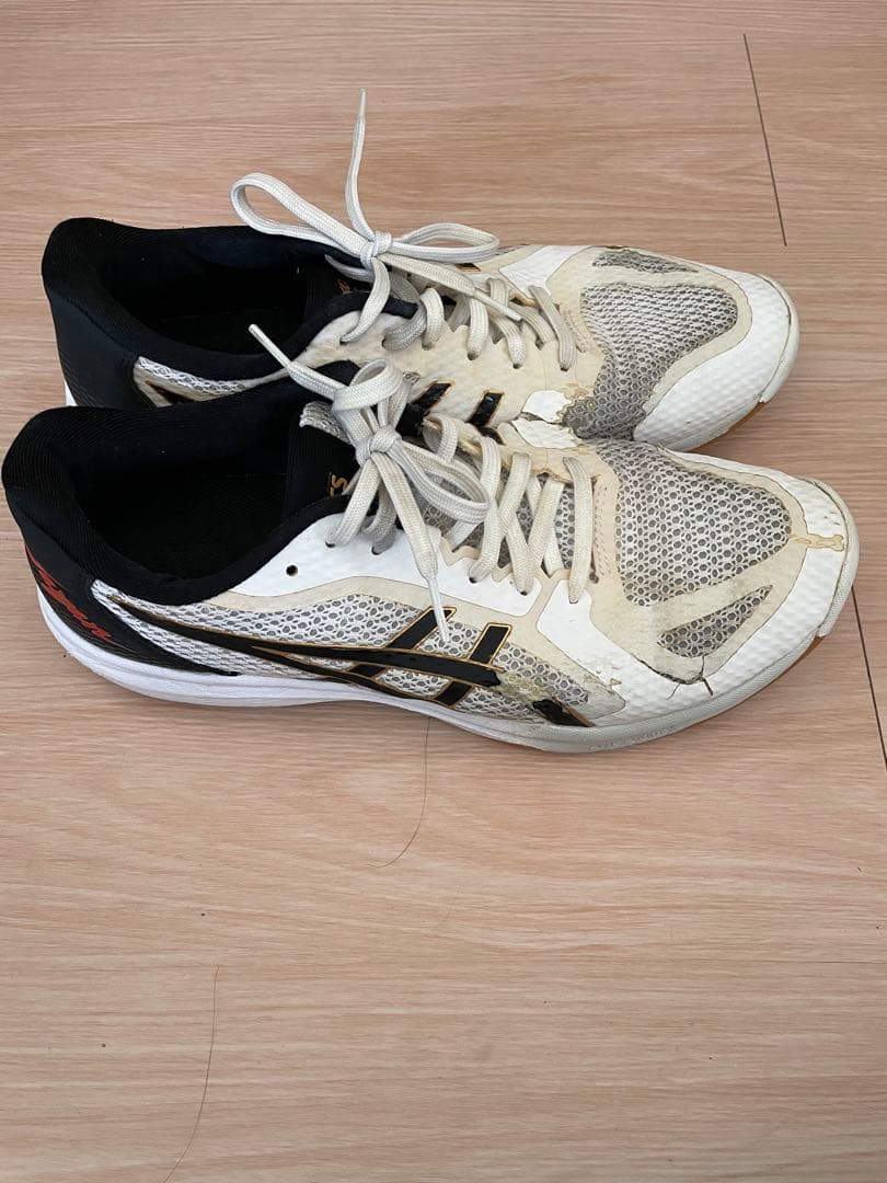 ASICS バレーボールシューズ ホワイト/シルバー　ホワイト/ブラック　2足