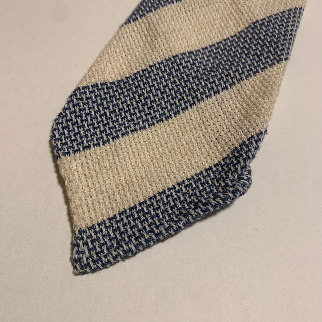 【セッテピエゲ】TIEYOURTIE タイユアタイ ネクタイ ストライプ 生成り