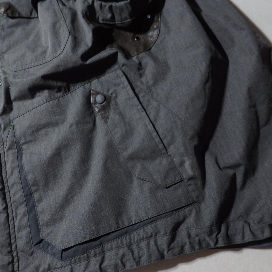 超希少サンプル White Mountaineeringレザー切替 フード格納