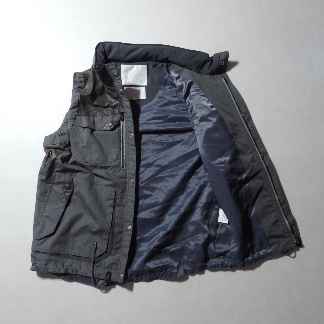 超希少サンプル White Mountaineeringレザー切替 フード格納