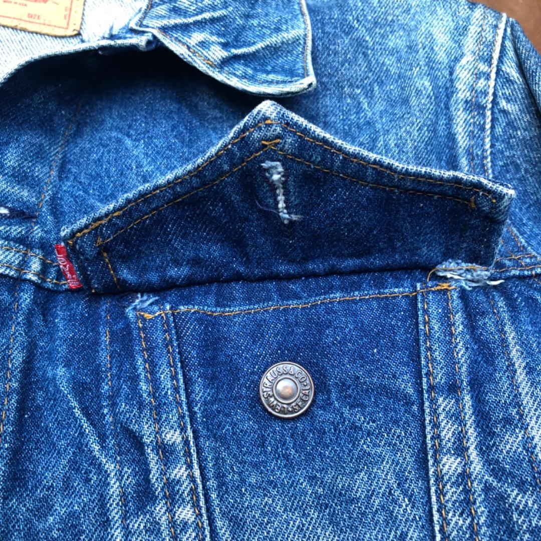 ビンテージ レア　Levi's Denim Jacket USA製　ボタン刻印無