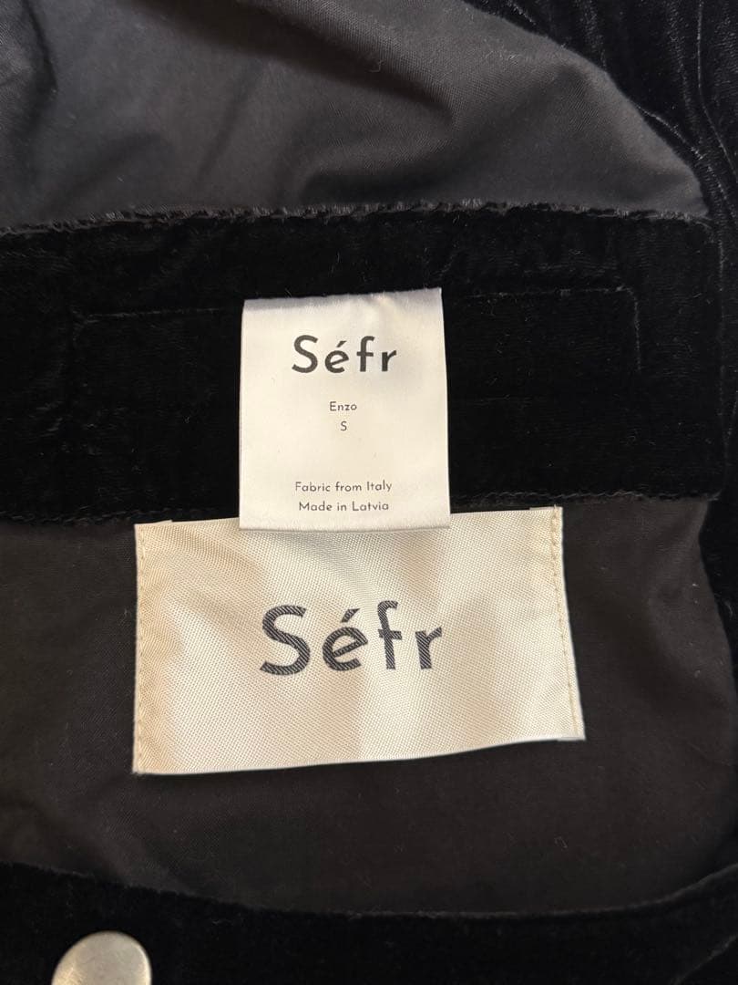 Sefr ベルベットシャツジャケット