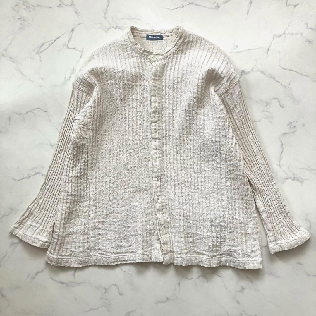 24ss Plantation BIZENソイルWAVE コットンリネン　シャツ