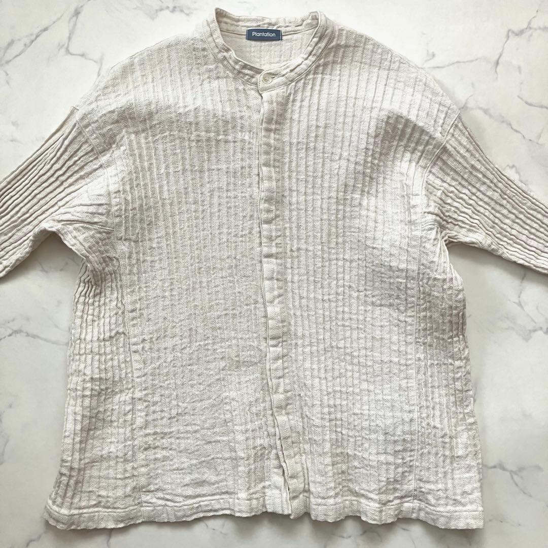 24ss Plantation BIZENソイルWAVE コットンリネン　シャツ