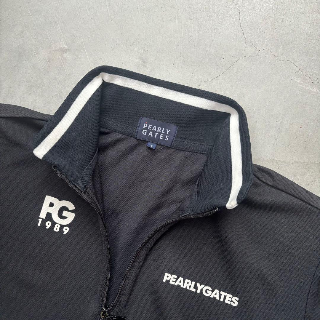 PEARLEY GATES パーリーゲイツ 半袖ハーフジップシャツ 両脇メッシュ
