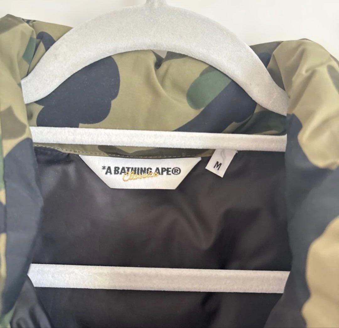 A BATHING APE カモ　迷彩 ダウンベスト M