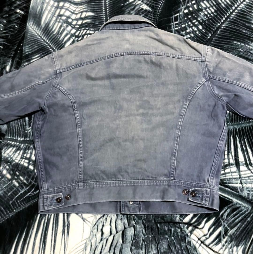 70s ビンテージ USA製 Lee モールスキンJKT 鬼フェード 猫目ボタン