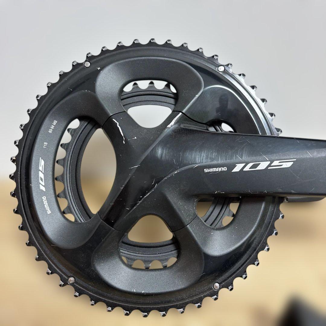 Shimano 105 クランクセット シフター付き