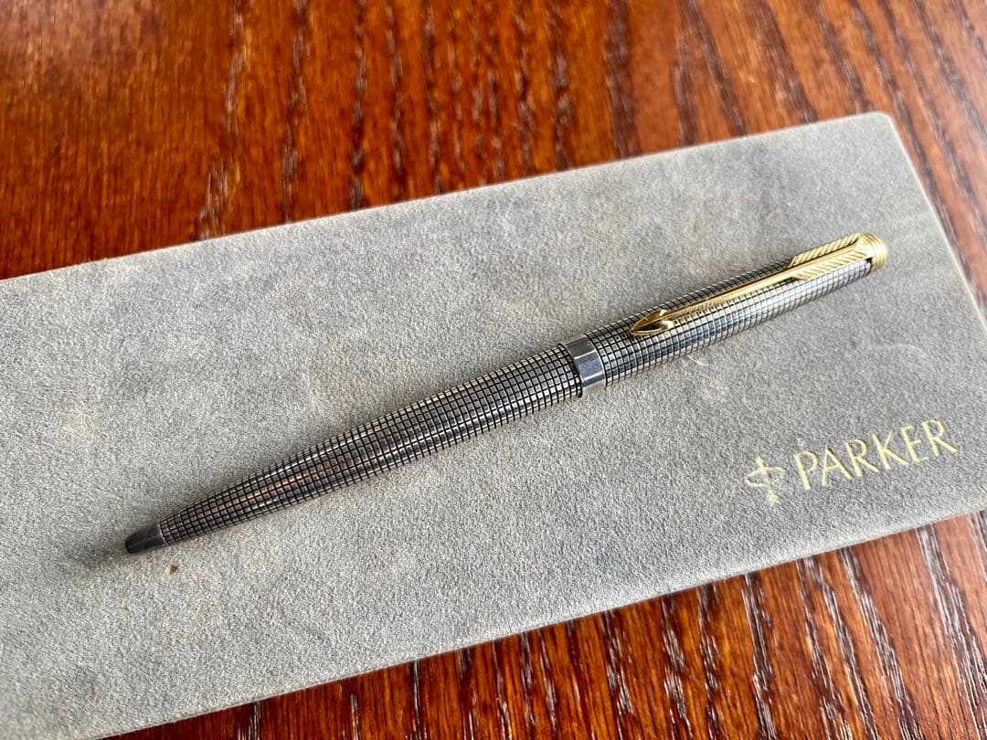 Parker75 スターリングシルバー 格子柄 シズレ ボールペン 廃番