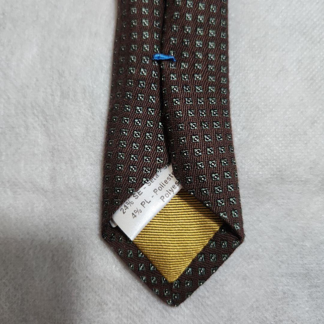 【美品】FRANCO BASSI 50 ANNI ブラウンネクタイ
