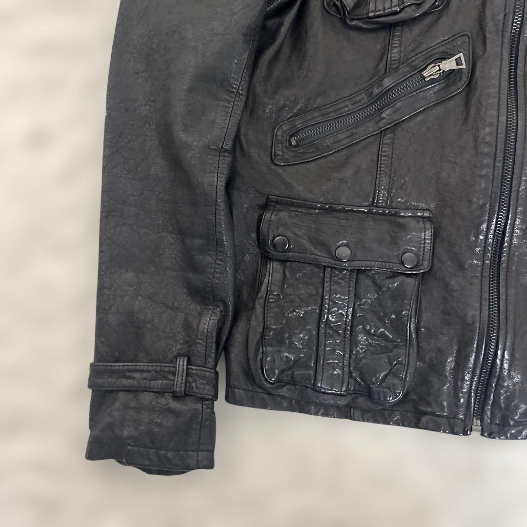 ジャケット・アウター archive gimmick leather jacket 48size