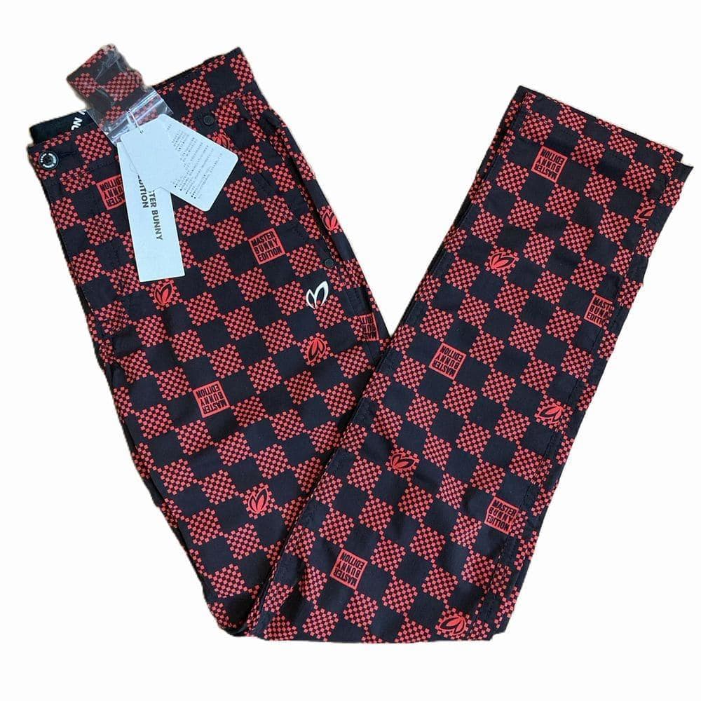 新品　マスターバニー　MBE　パーリーゲイツ　ストレッチゴルフパンツ　チェック柄